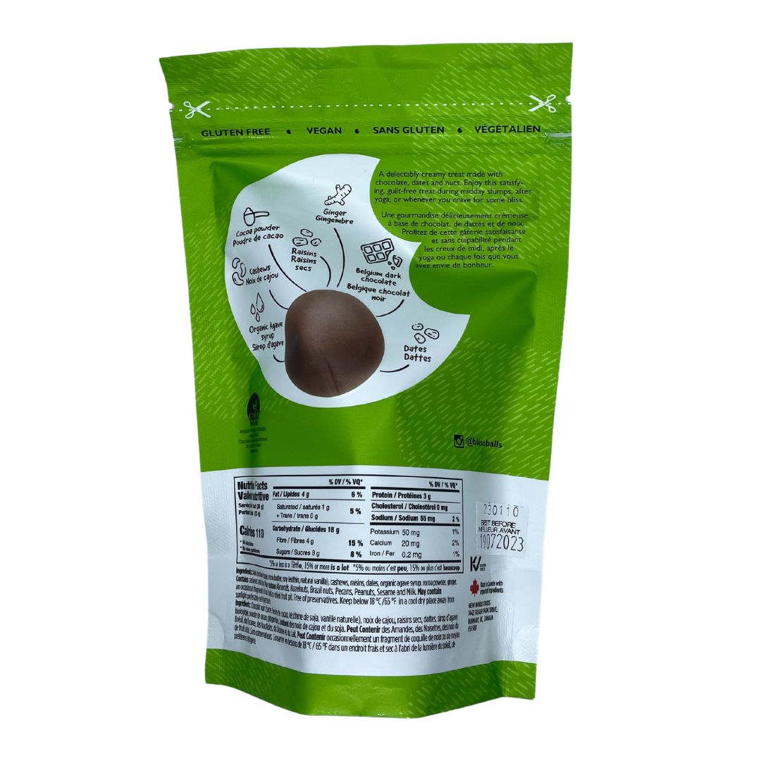 Bliss Balls Chocolate Ginger (150g) - Lifestyle Markets